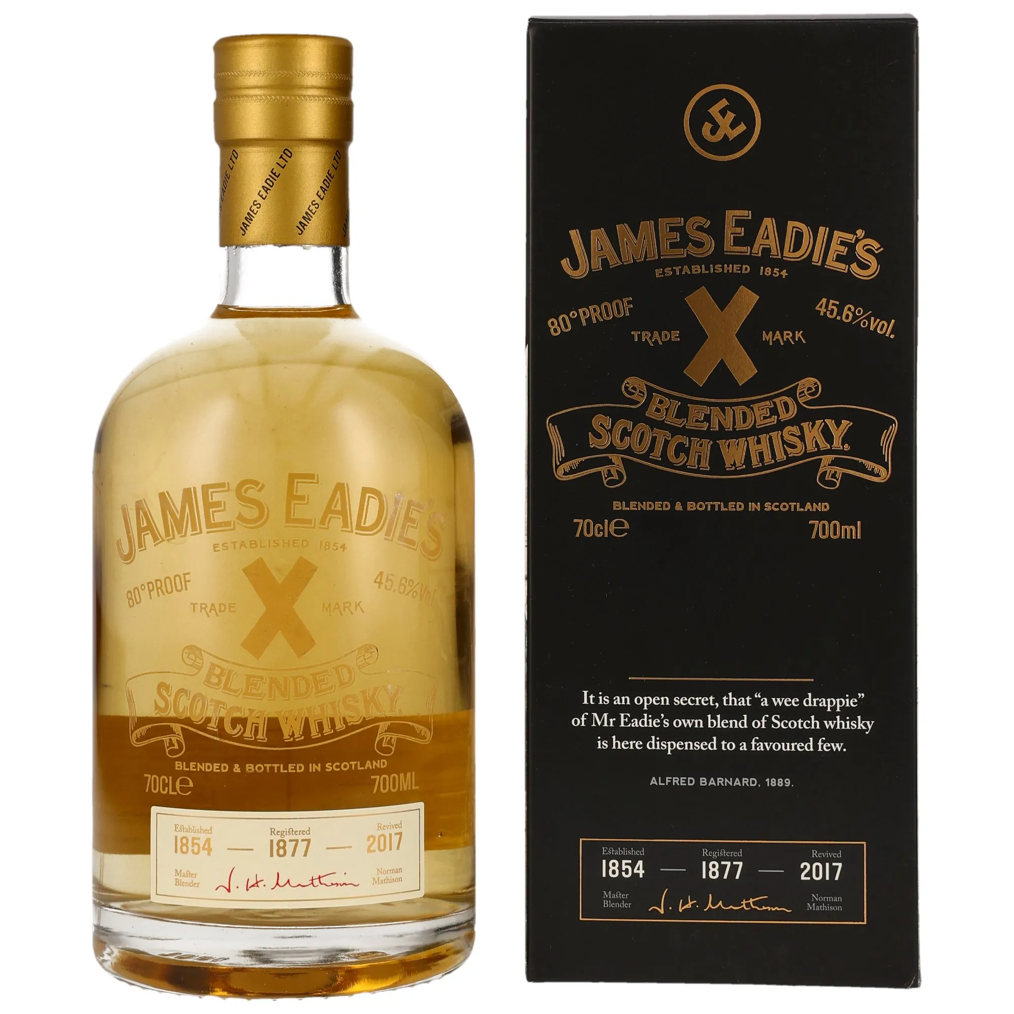 James Eadie Trade Mark X Blended Scotch Whisky, American Oak & Sherry Cask, James Eadie, 45.6%