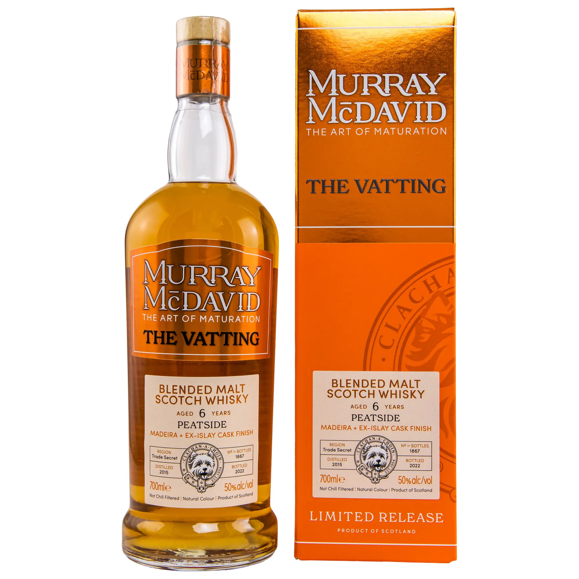 Murray McDavid The Vatting Peatside 6 Year Old, Madeira & Ex Islay Cask, 2015, Murray McDavid, 50%