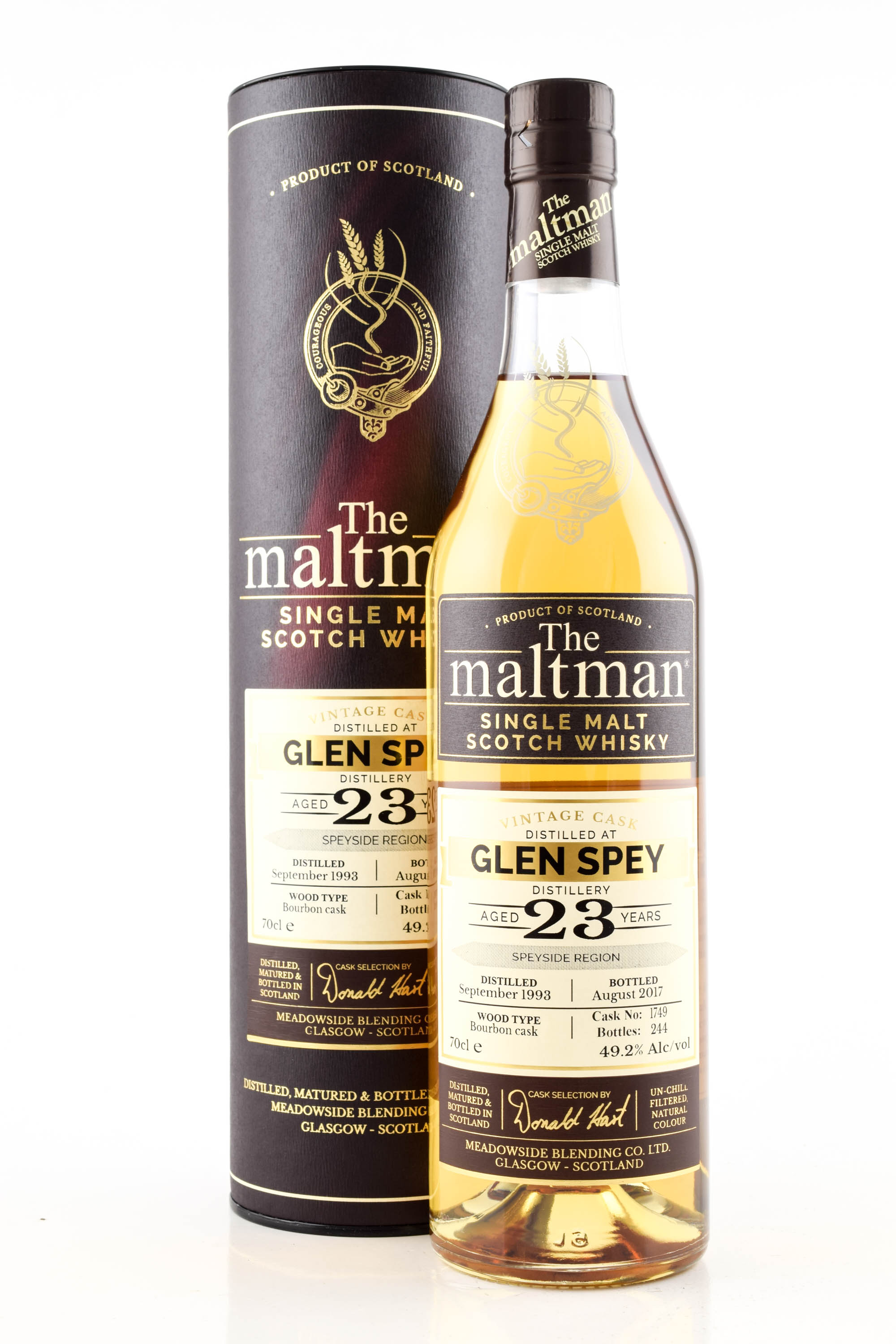 Glen Spey 23 Year Old 1993/2017 Bourbon Cask # 1749 The Maltman 49.2% vol. 0,7l