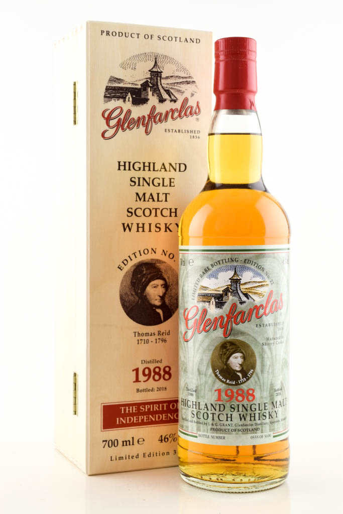 Glenfarclas Ed. No. 22 1988/2018 Thomas Reid 46% vol. 0,7l Glenfarclas Ed. No. 22 1988/2018 Thomas Reid 46% vol. 0,7l