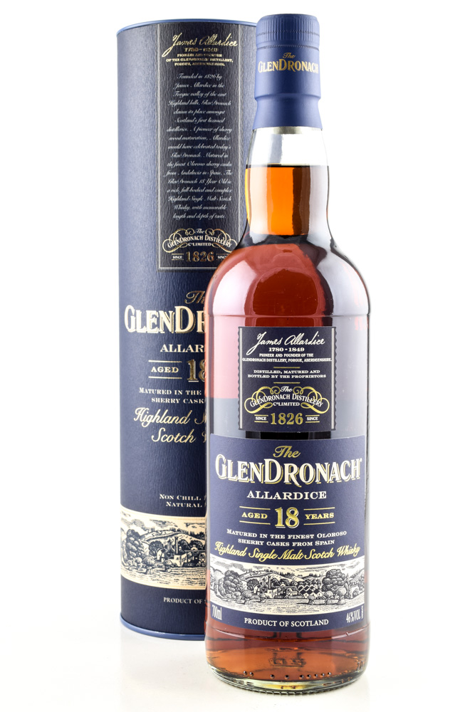 Glendronach 18 Year Old Allardice (Oloroso Cask) 46%vol. 0,7l Glendronach 18 Year Old Allardice (Oloroso Cask) 46%vol. 0,7l