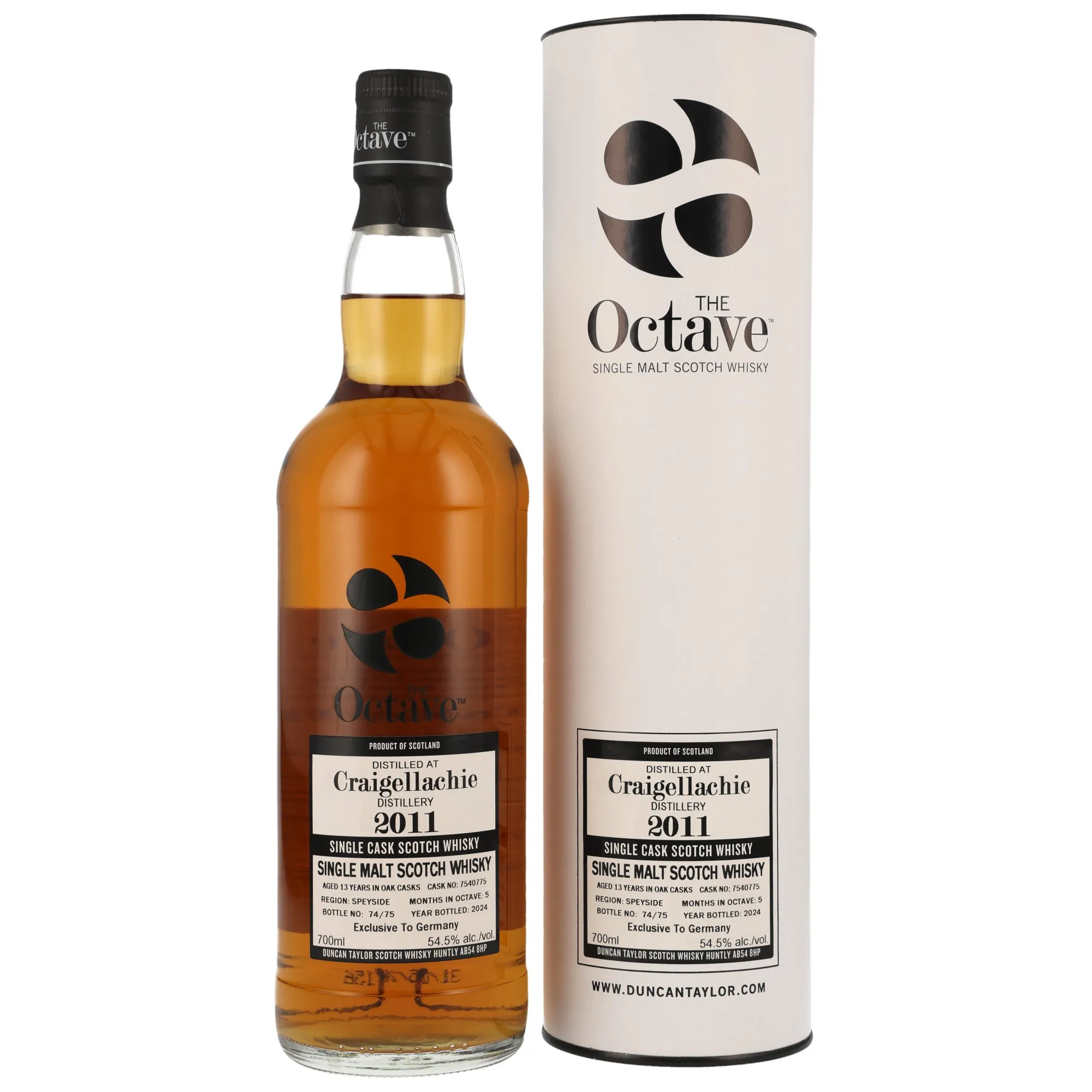 Craigellachie The Octave 13 Year Old, Octave Cask, Cask #7540775, 2011, Duncan Taylor, 54.5%