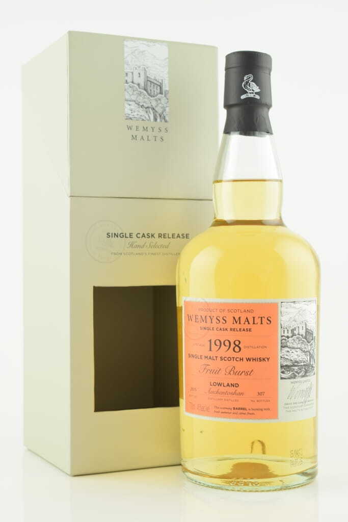 "Fruit Burst" 1998/2015 single barrel Auchentoshan Wemyss Malts 46% vol. 0,7l "Fruit Burst" 1998/2015 single barrel Auchentoshan Wemyss Malts 46% vol. 0,7l