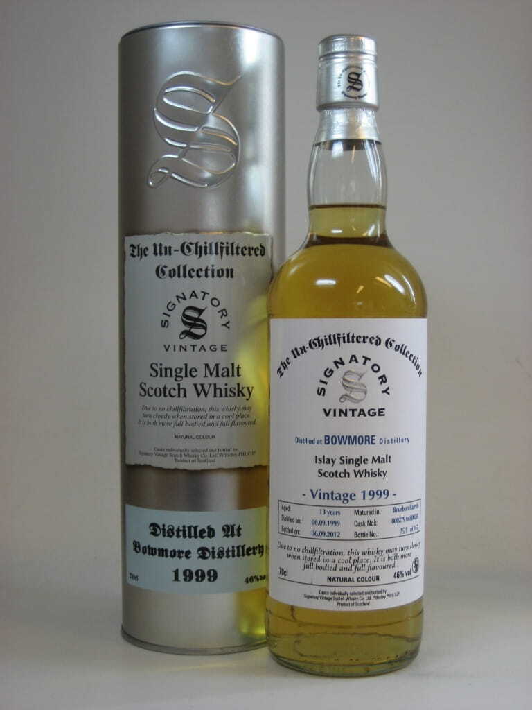 Bowmore 13 Jahre 1999/2012 Bourbon Barrels #800279-81 Un-Chillfiltered Signatory 46%vol. 0,7l