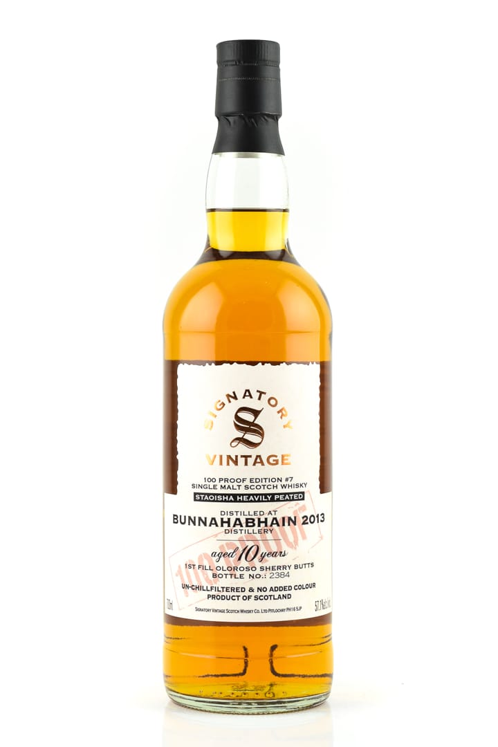 Bunnahabhain Staoisha 2013 100 Proof Edition #7 Signatory Vintage