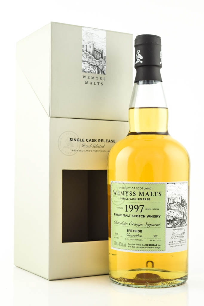 "Chocolate Orange Segment" 1997/2015 Single Sherry Hogshead Glenrothes Wemyss Malts 46%vol. 0,7l
