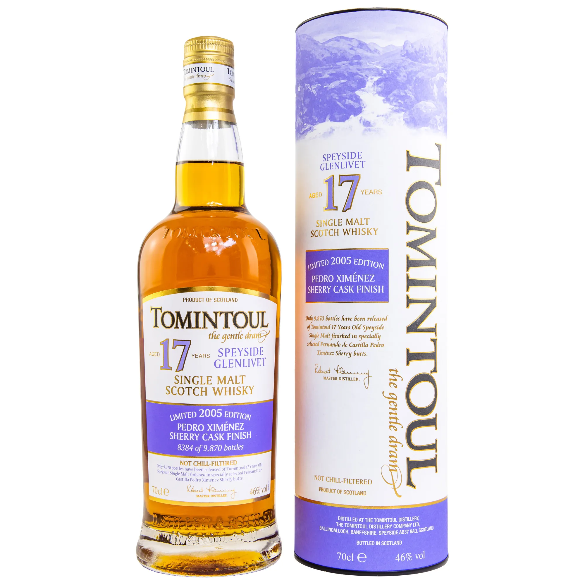 Tomintoul 2005 Edition 17 Year Old, Pedro Ximénez Sherry Cask, 2022, 46%