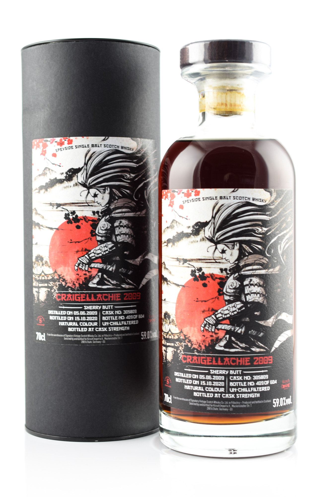 Craigellachie 11 year old 2009/2020 Sherry Butt #305809 Samurai Signatory 59%vol. 0,7l