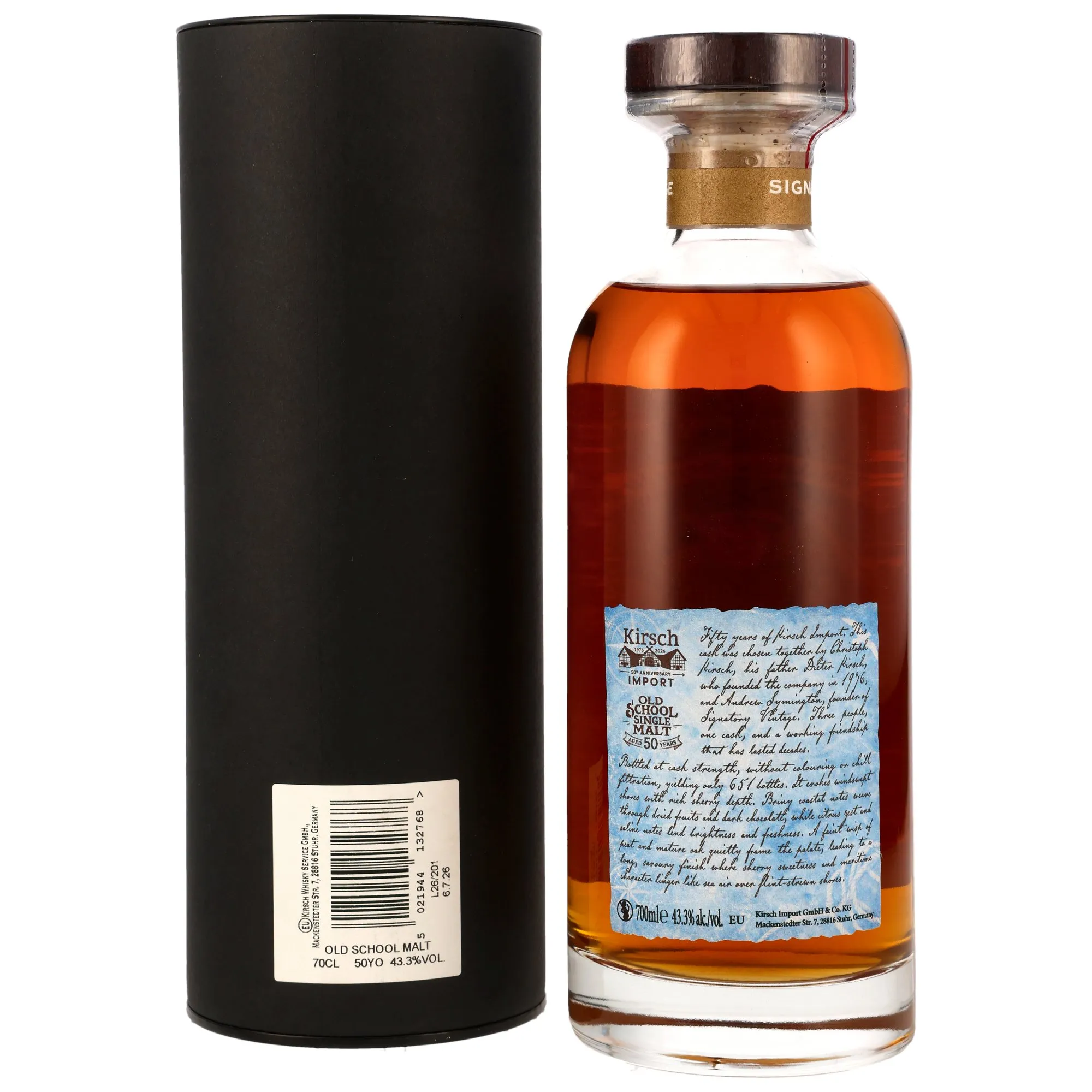 Old School Single Malt 50 Year Old - Sig Vintage - 50th Anniversary Kirsch Import