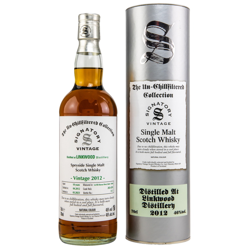 Linkwood 10 year old 1st-fill Oloroso Sherry Butts Finish Un-Chillfiltered Signatory