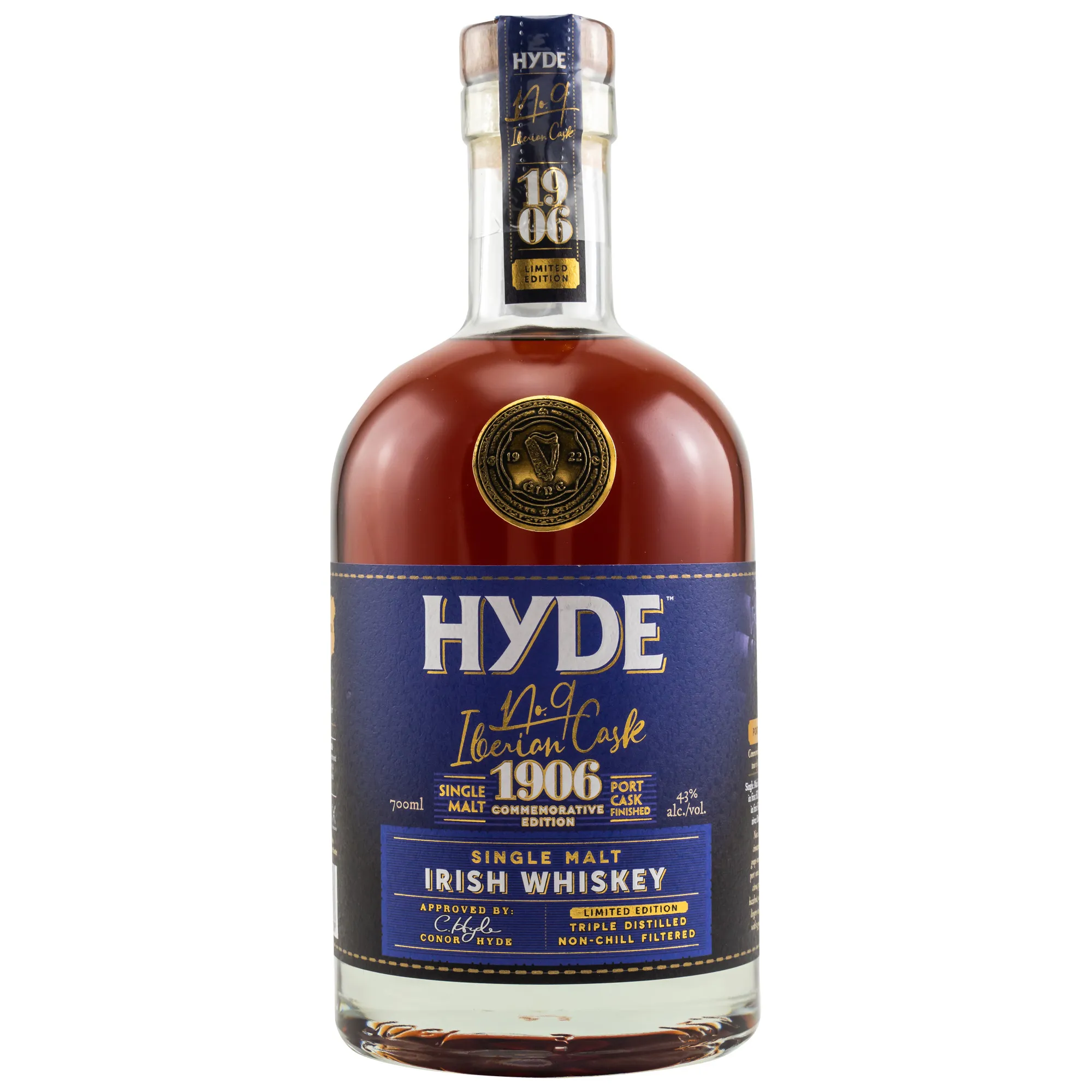 Hyde No. 9 Iberian Cask 8 Year Old, Bourbon & Tawny Port Cask, 2020, 43%