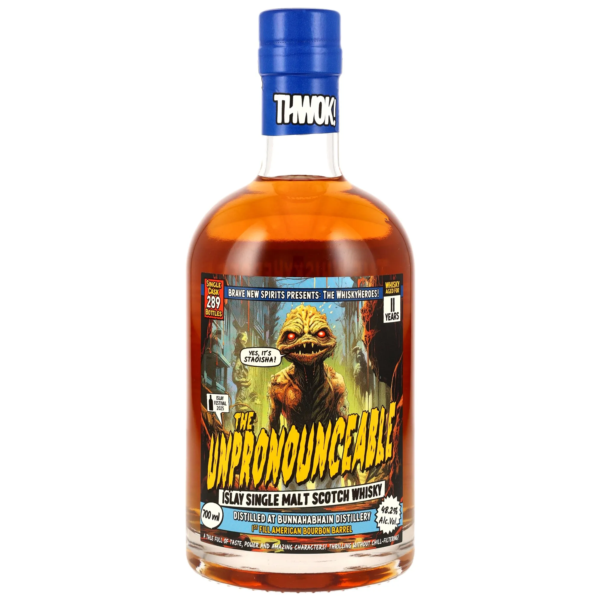 Bunnahabhein Staoisha 11 Jahre 1st. Fill Bourbon Barrel #13000428/2013 Whiskyheroes: The Unpronounceable