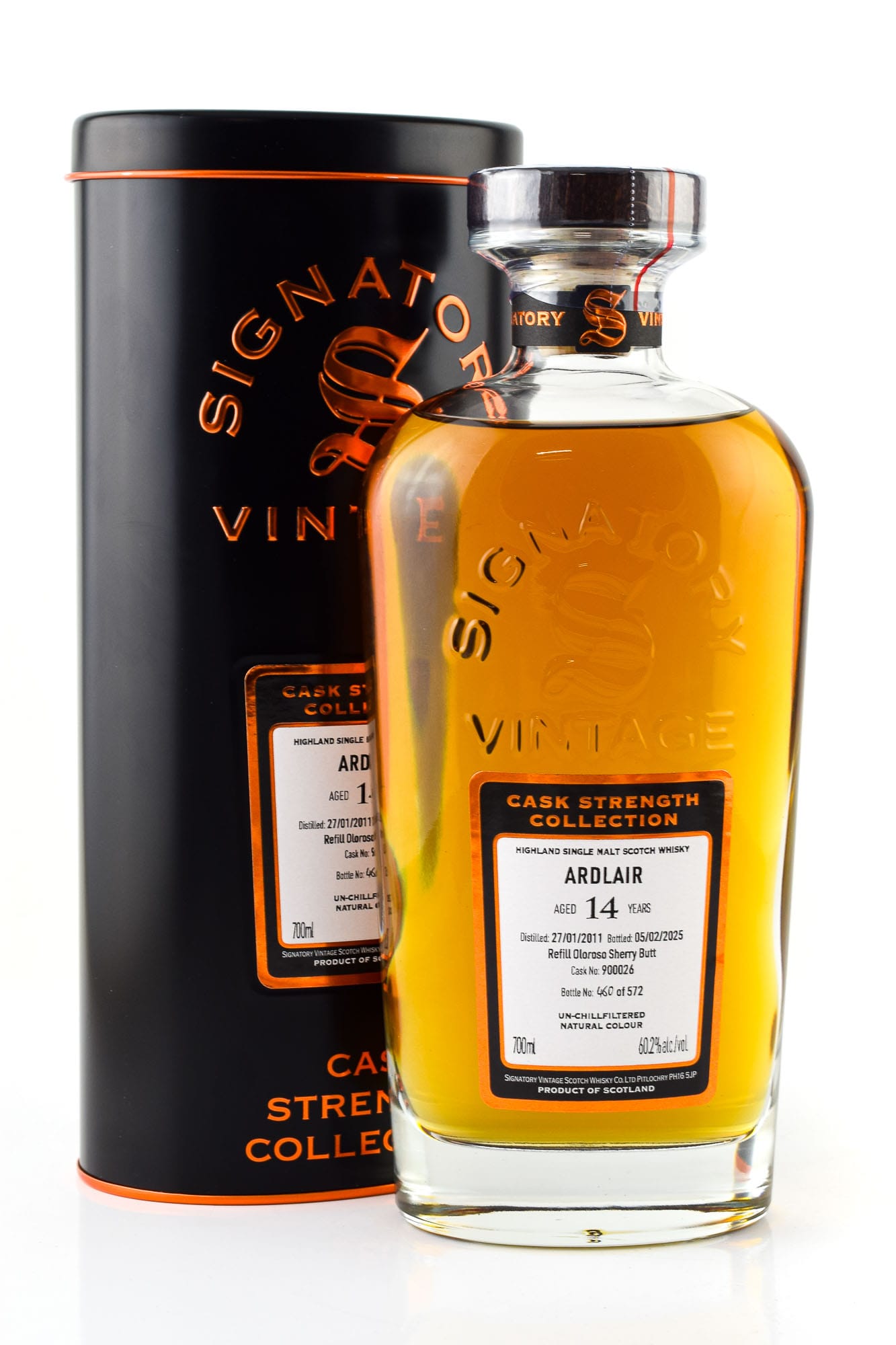 Ardlair 14 year old Refill Oloroso Sherry Butt #900026 Signatory Cask Strength Coll.