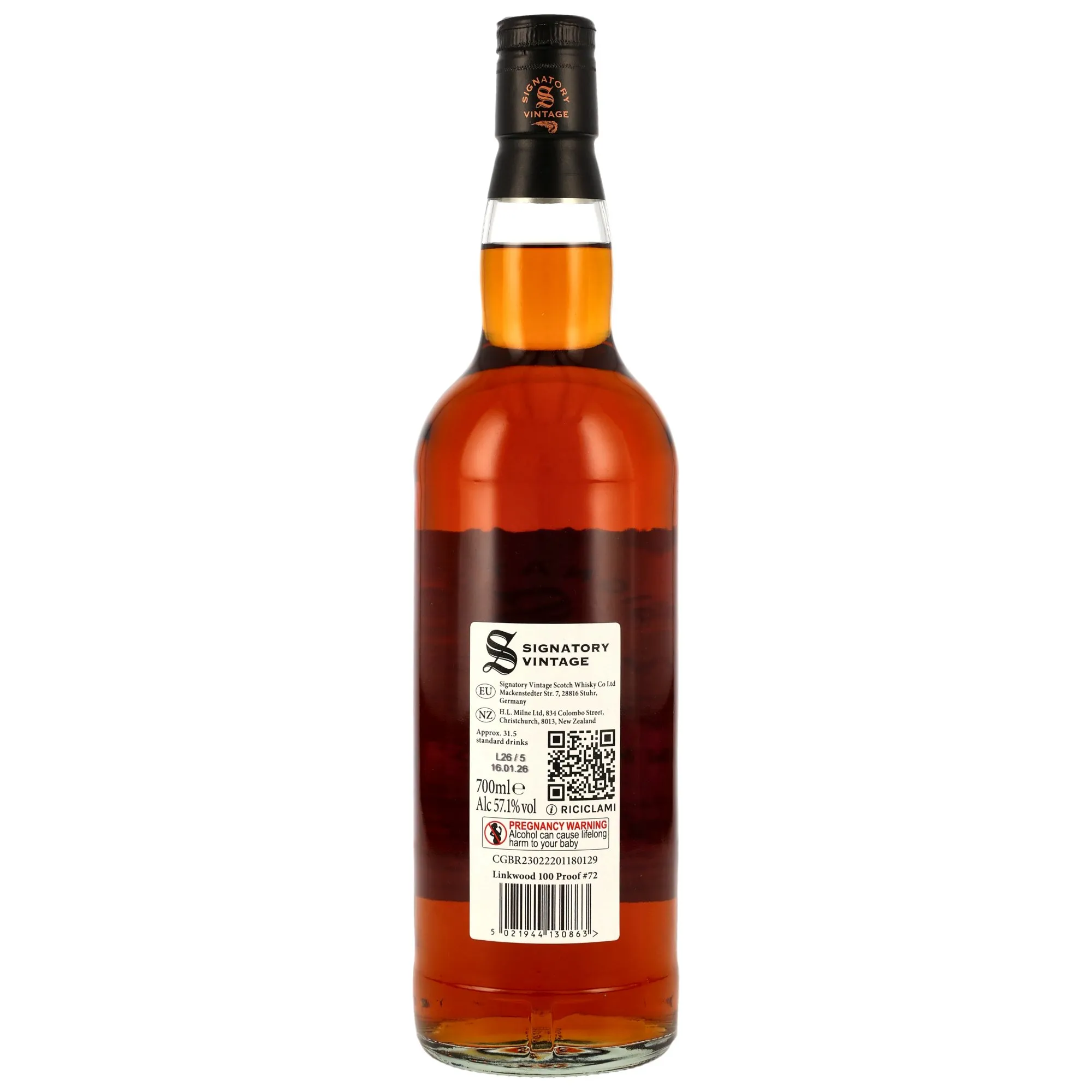 Linkwood 2011/2026 - 14 Jahre - 1st Fill & Refill Oloroso Cask - Signatory 100 PROOF Edition #72