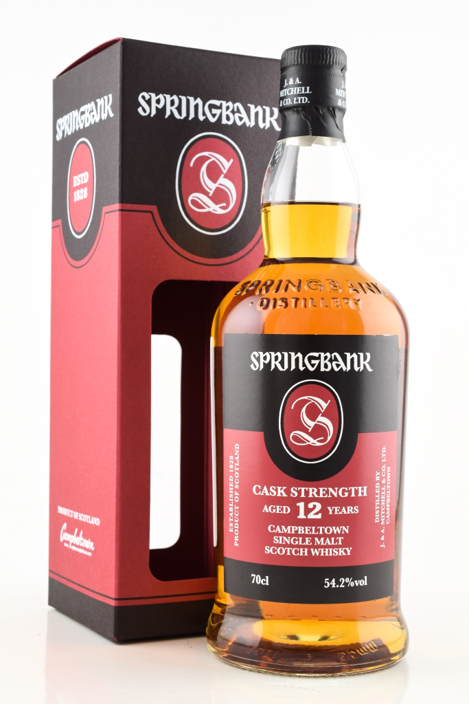 *Springbank 12 Jahre Cask Strength 54,2%vol. 0,7l - ohne Geschenkpackung, Etikett beschädigt