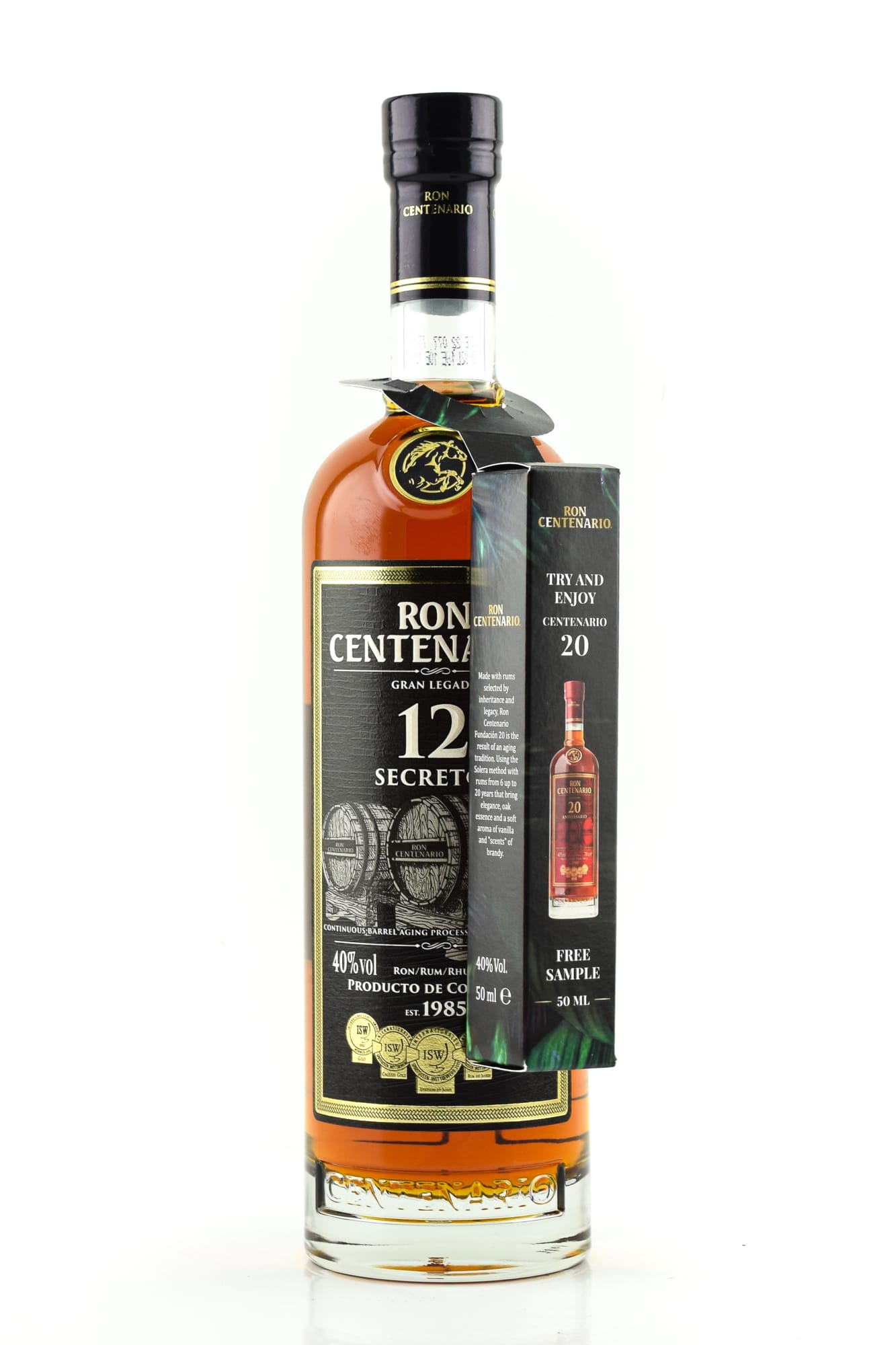 Ron Centenario 12 Jahre Secretos inkl. 20 Jahre Miniatur