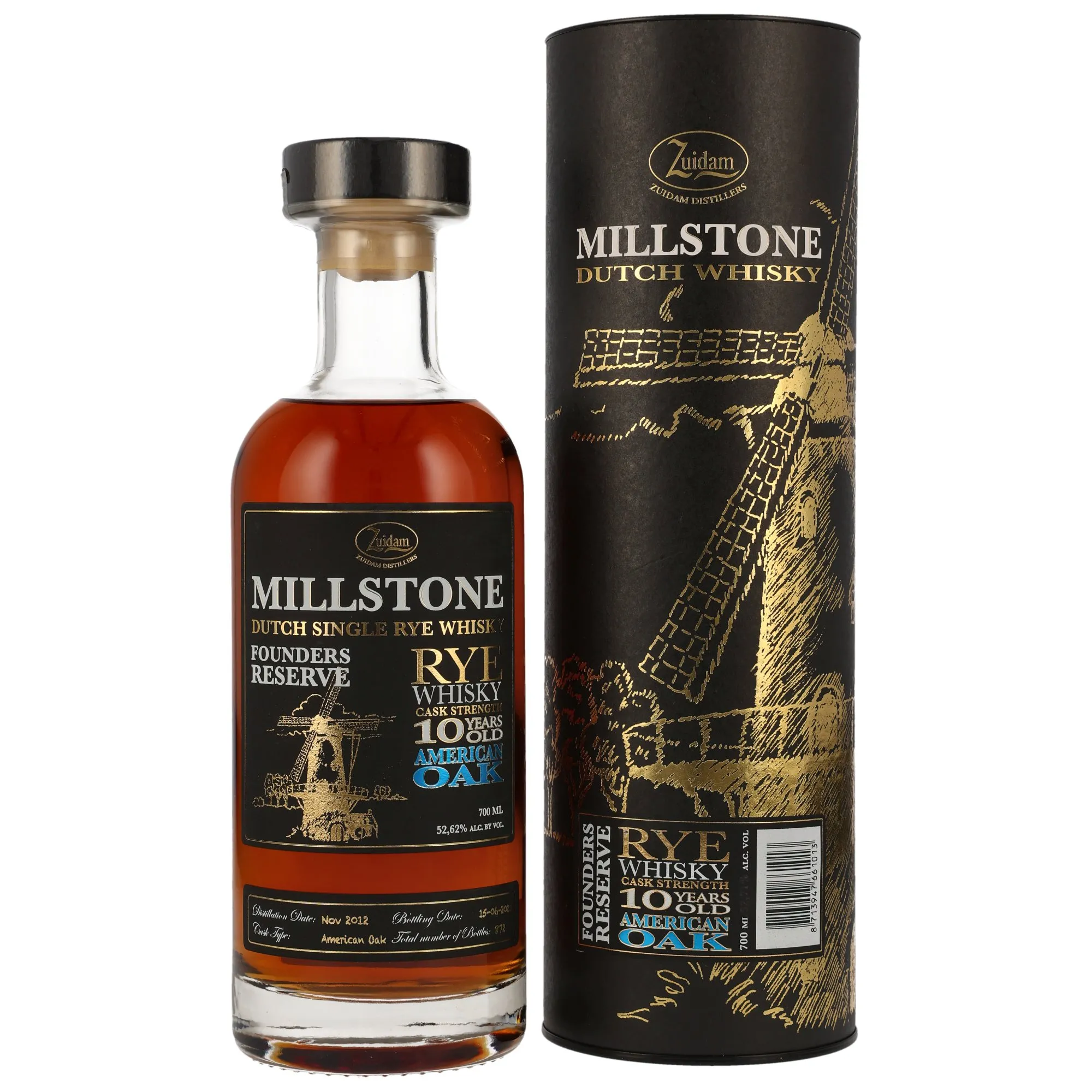 Millstone Founders Reserve 10 Year Old, American Oak Cask, 2023, 52.6%