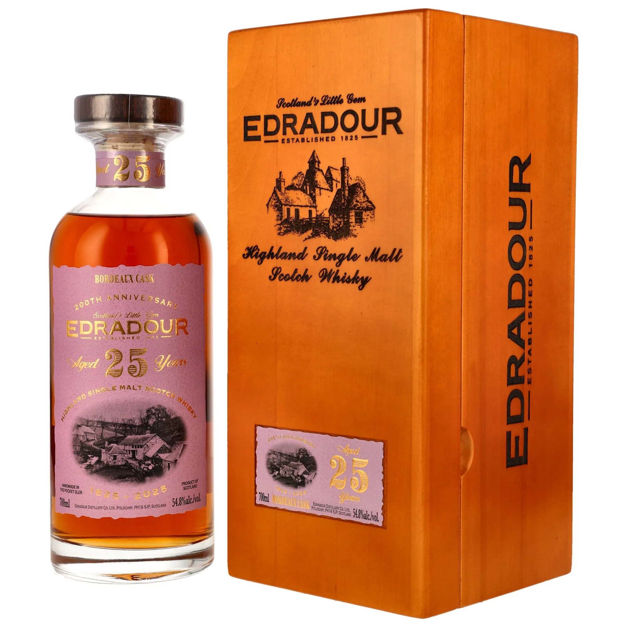 Edradour 200th Anniversary 25 Year Old, Bordeaux Cask, Cask #811, 2025, 54.8%