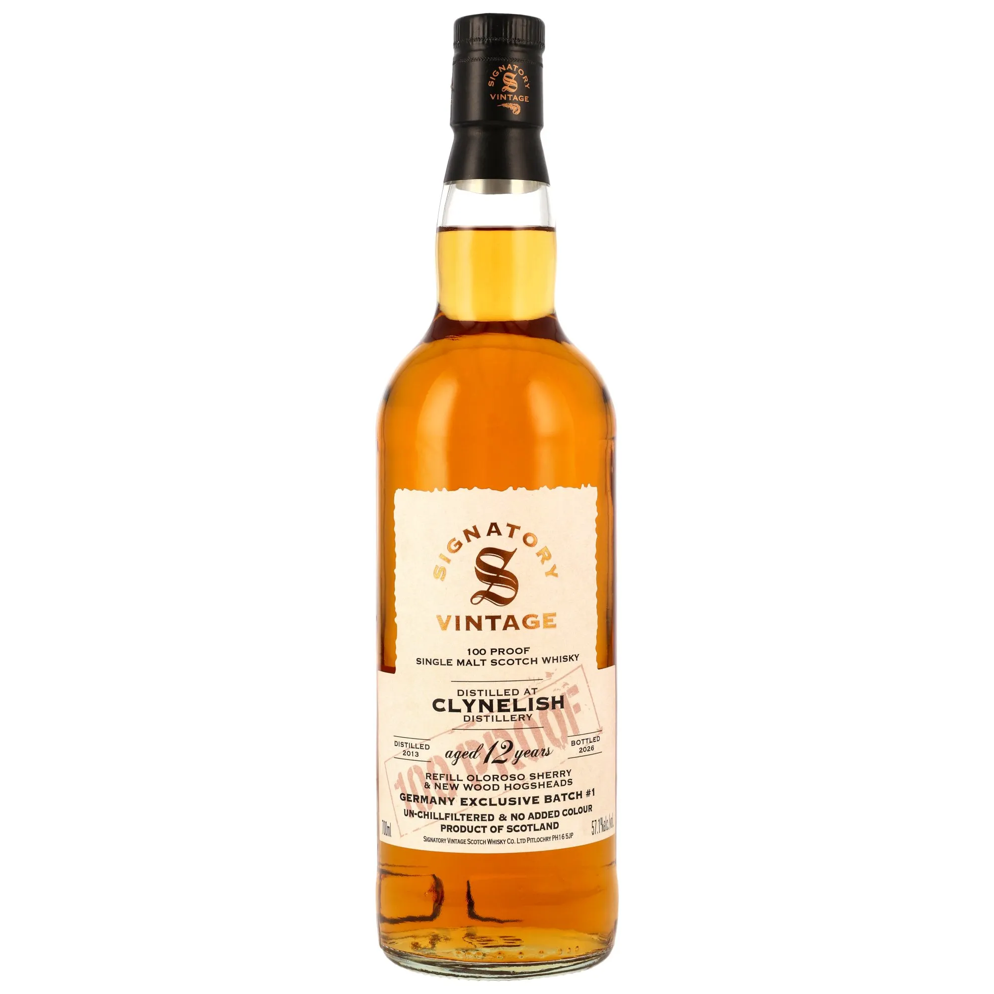Clynelish 2013/2026 - 12 Jahre - Oloroso Sherry & New Wood Casks - Sig 100 PROOF Edition Germany Exclusive #1