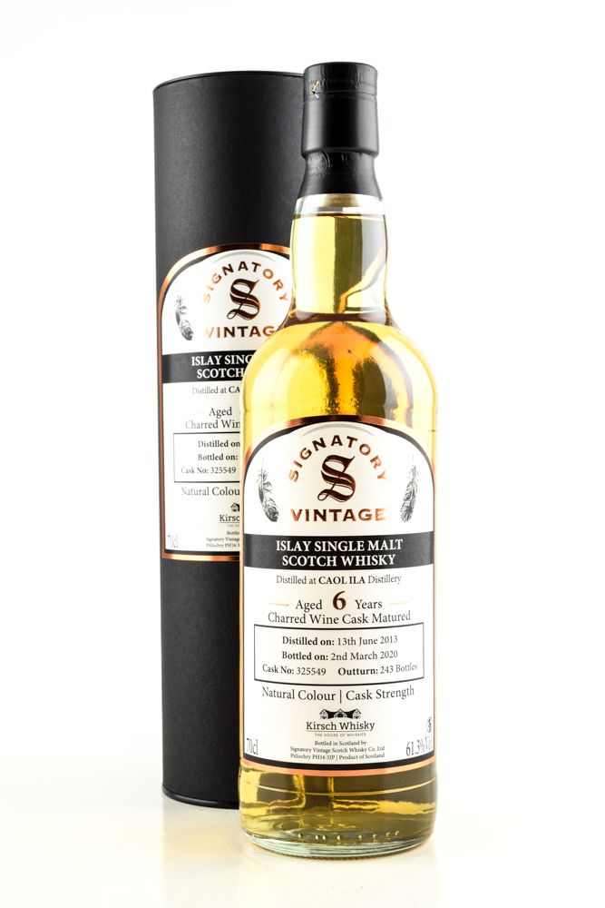 Caol Ila 6 year old 2013/2020 Charred Wine Cask #325549 Vintage Signatory 61,3%vol. 0,7l