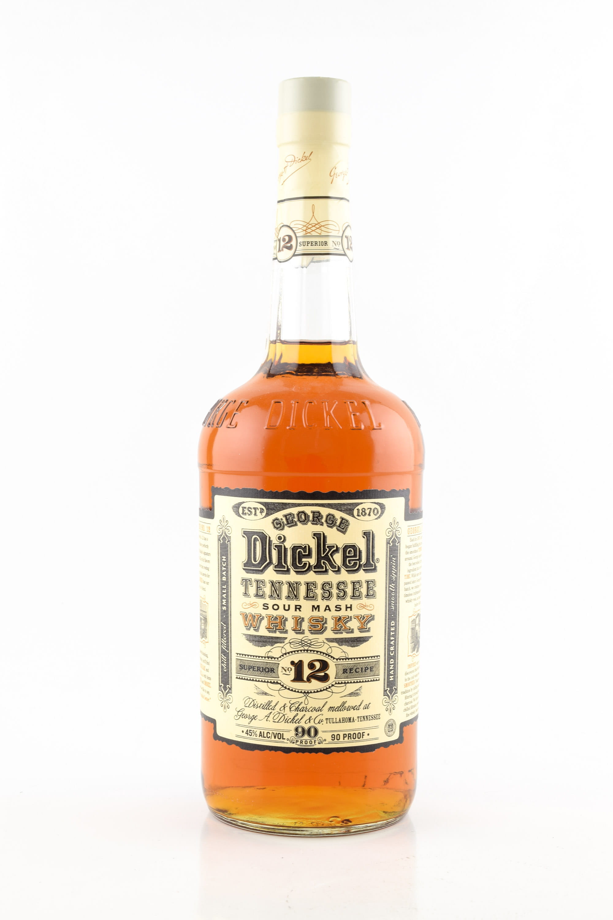 George Dickel No. 12 Tennessee whiskey 45% vol. 1.0L George Dickel No. 12 Tennessee whiskey 45% vol. 1.0L