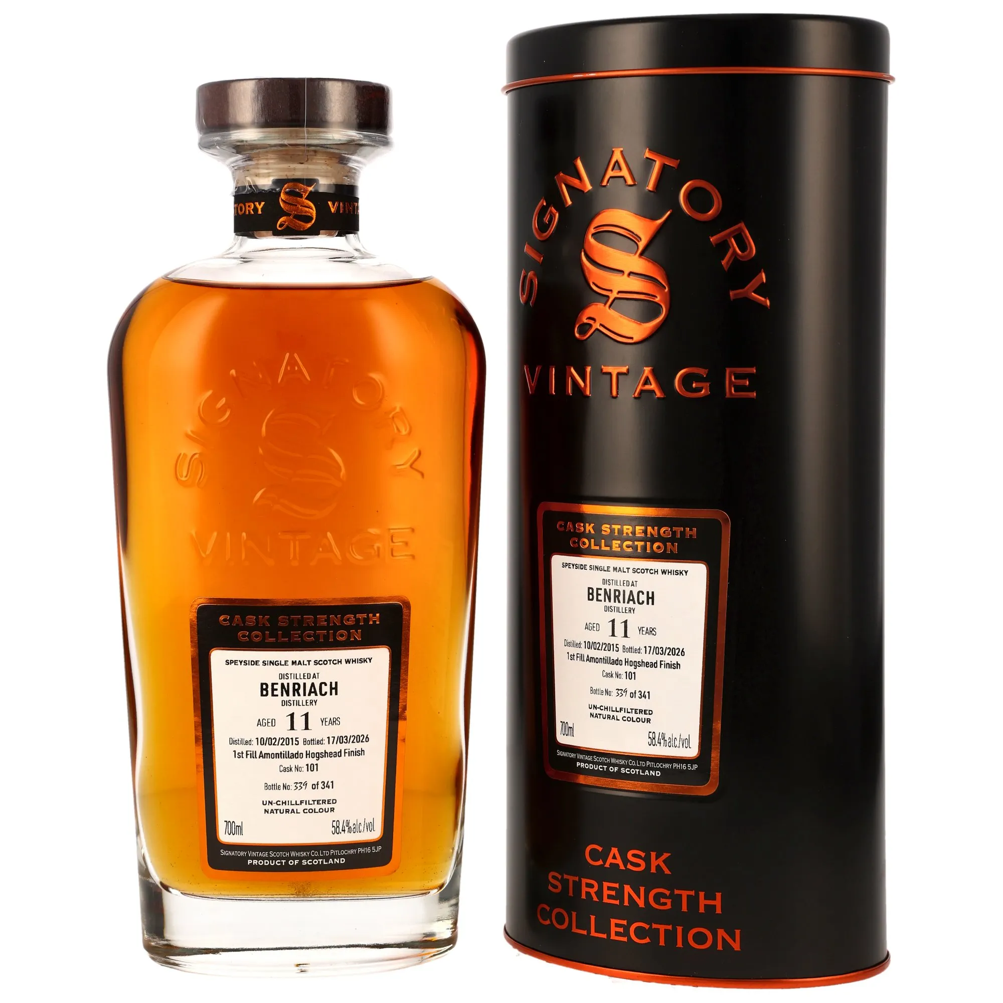 Benriach 2015/2026 - 11 Year Old - 1st Fill Amontillado Sherry Cask Finish #101 - Sig CS