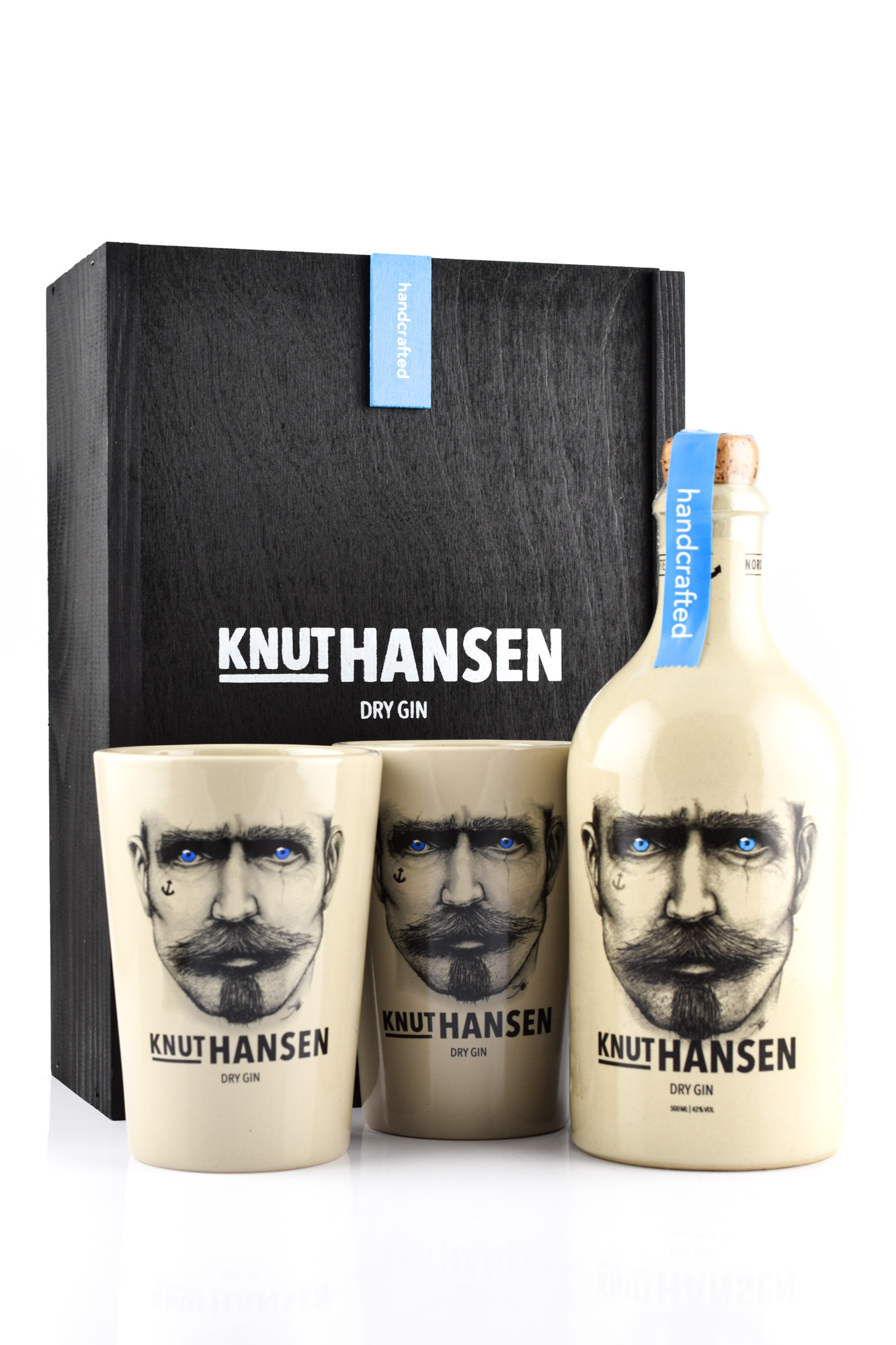 Knut Hansen Dry Gin 42%vol. 0,5l with 2 Mugs Knut Hansen Dry Gin 42%vol. 0,5l with 2 Mugs