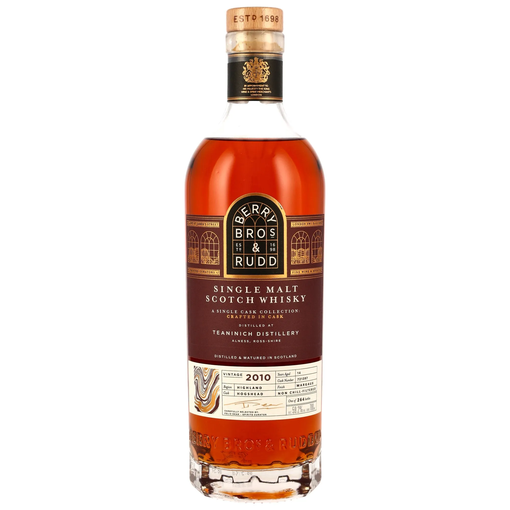 Teaninich Crafted in Cask 14 Year Old, Hogshead & Margaux Cask, Cask #721397, 2010, Berry Bros. & Rudd, 59.2%