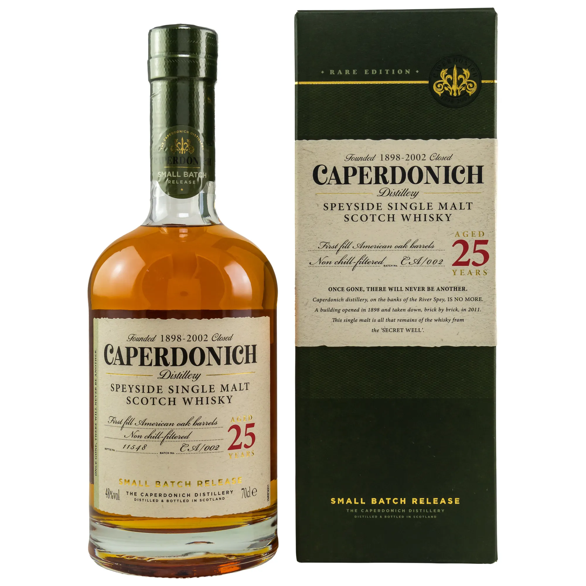 Caperdonich 25 Year Old, American Oak Cask, Cask #CA/002, 2020, 48%