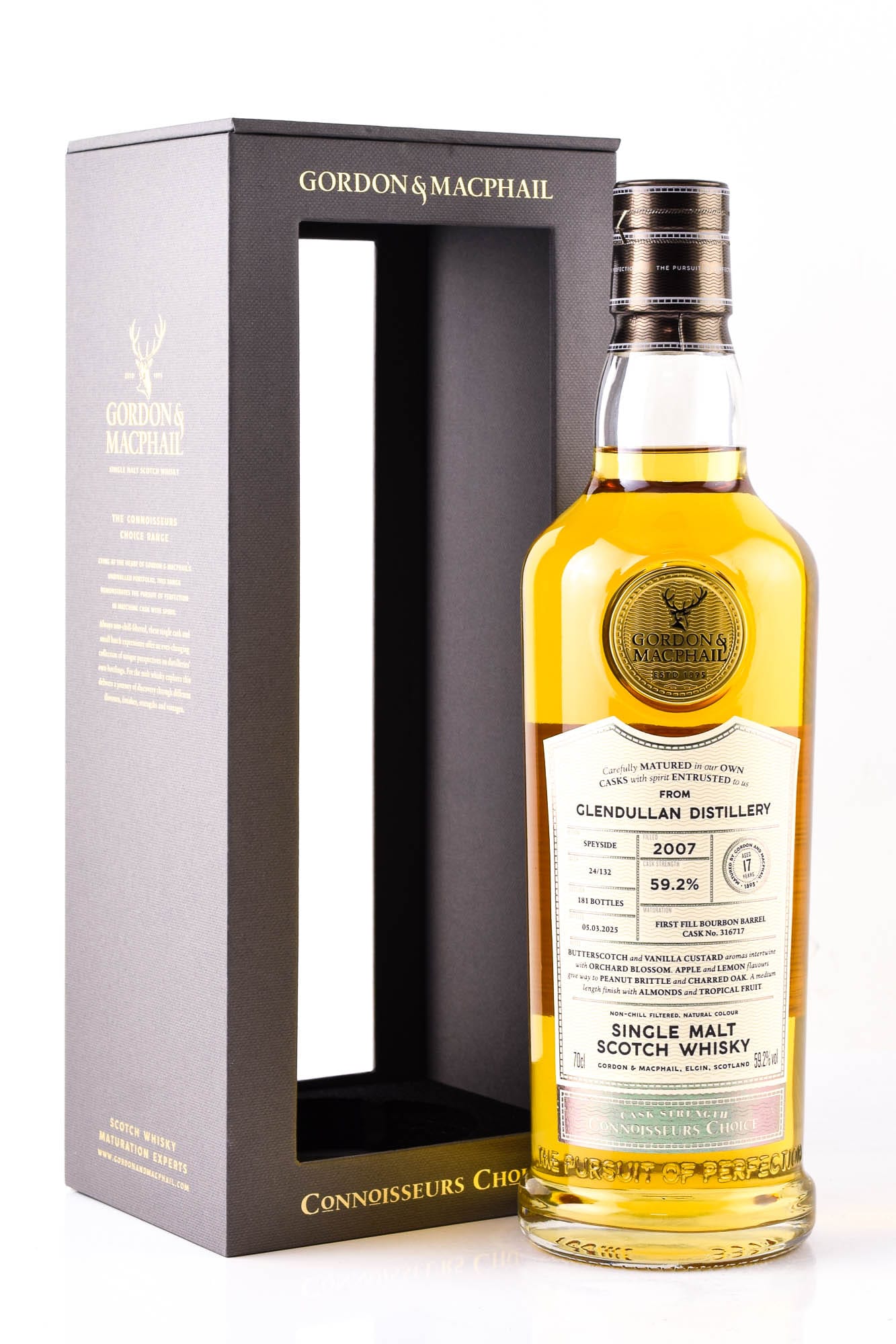 Glendullan 17 year old 1st-fill Bourbon Barrel #316717 Gordon & MacPhail Connoisseurs Ch.