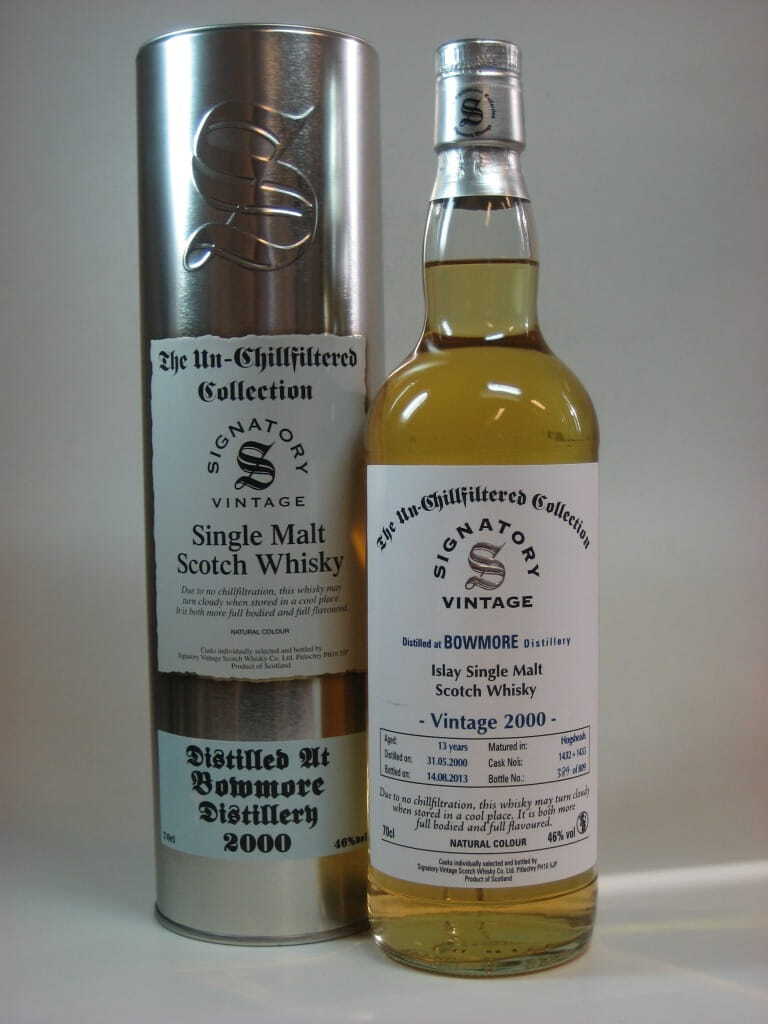 Bowmore 13 Jahre 2000/2014 Hogsheads Un-Chillfiltered Signatory 46%vol. 0,7l