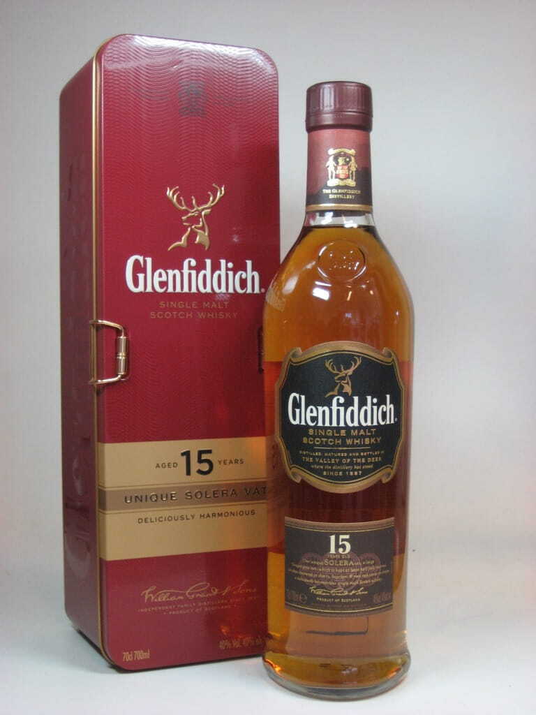 Glenfiddich 15 Jahre Solera Vat 40%vol. 0,7l - Geschenktruhe
