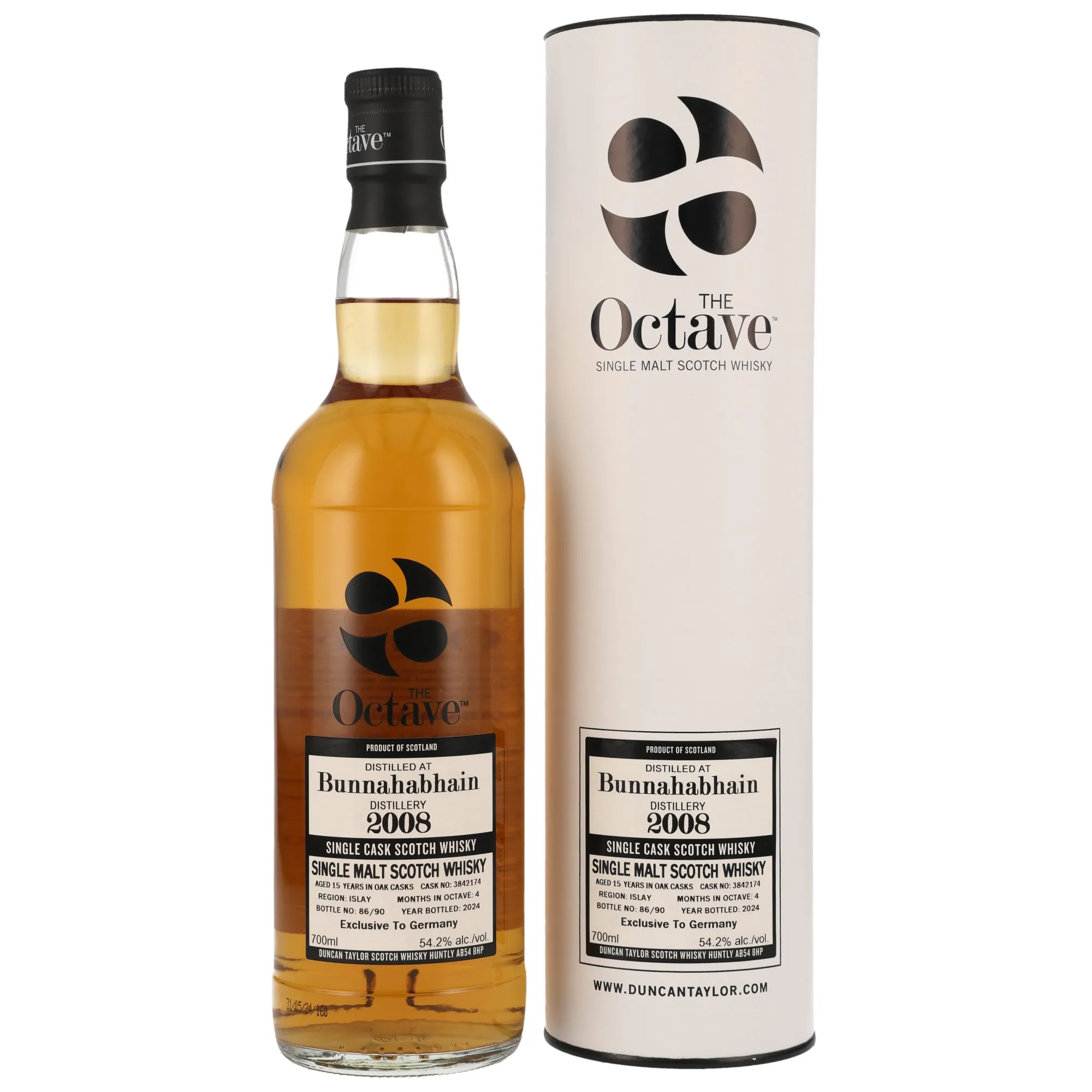 Bunnahabhain 15 Year Old, Sherry Cask, 2008, Duncan Taylor, 54.4%