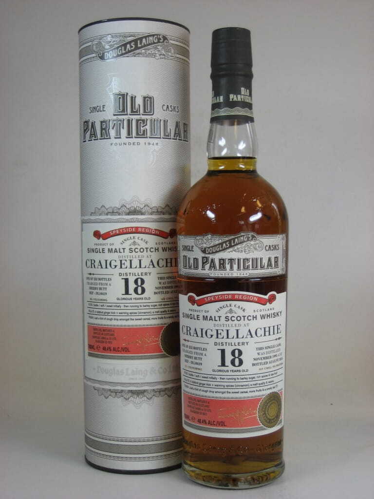 Craigellachie 18 Jahre Sherry Butt 1995/2014 Douglas Laing "Old Particular" 48,4%vol. 0,7l Craigellachie 18 Jahre Sherry Butt 1995/2014 Douglas Laing "Old Particular" 48,4%vol. 0,7l