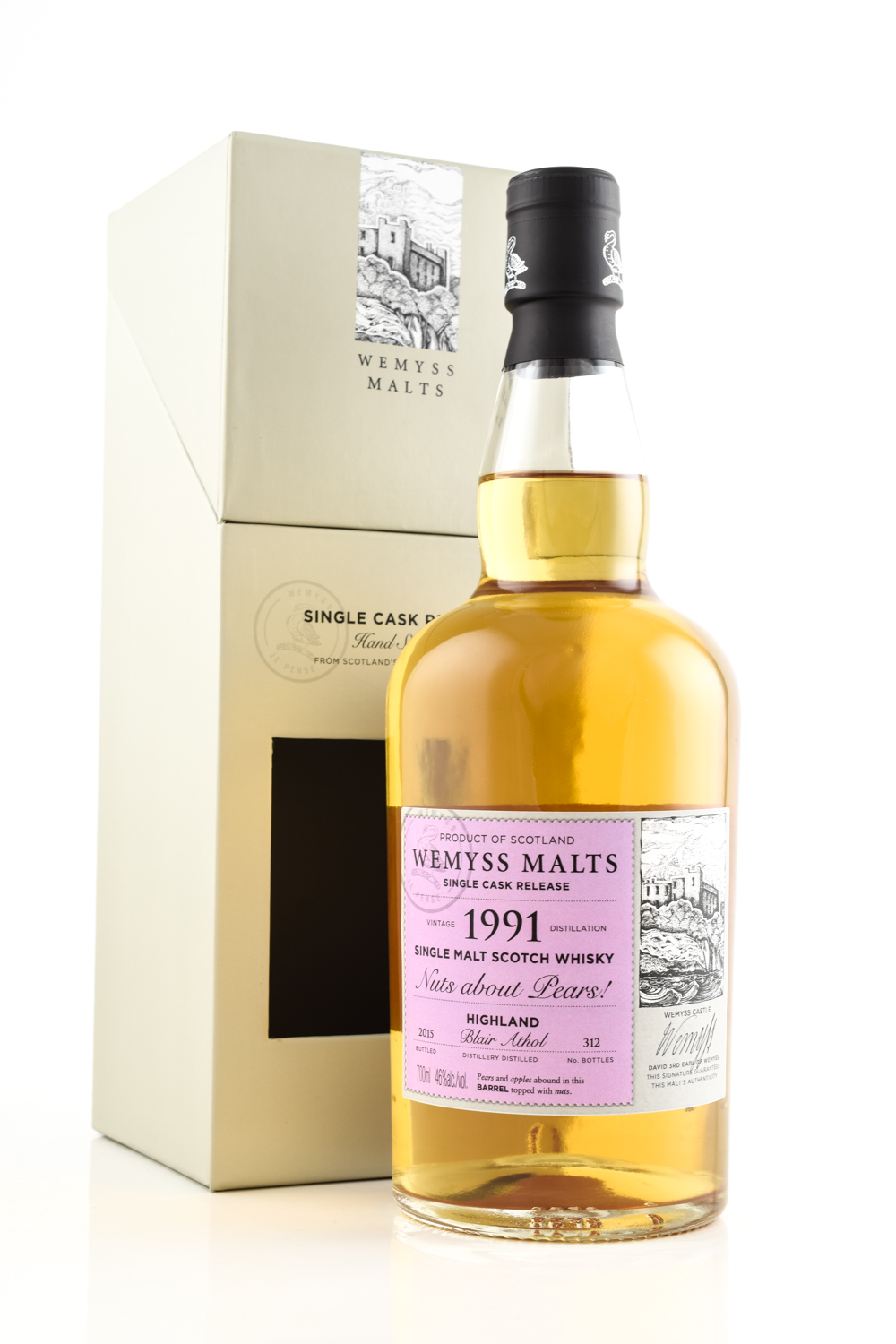 "Nuts about Pears!" 1991/2015 Single Bourbon Hogshead Blair Athol Wemyss Malts 46% vol. 0,7l
