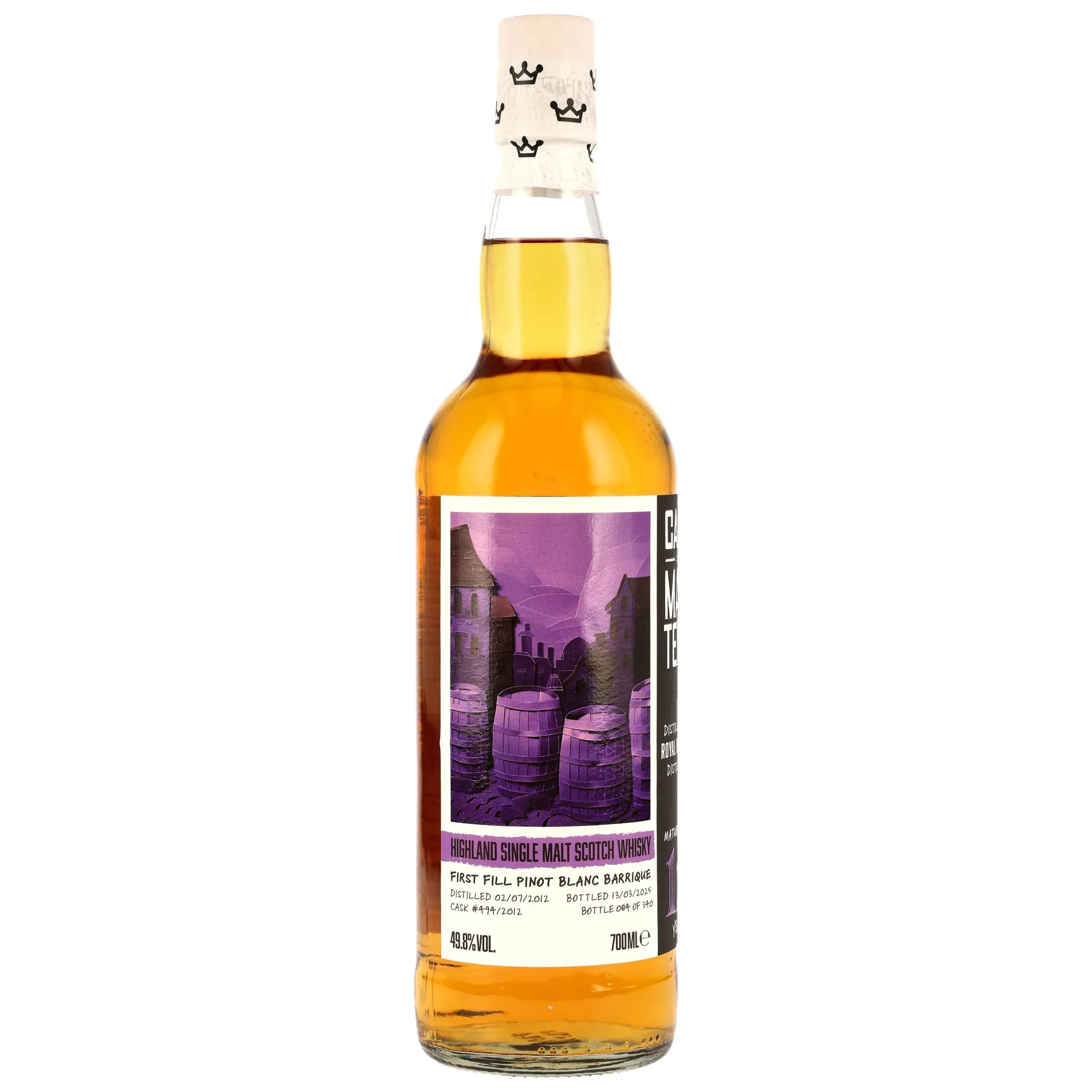 Royal Brackla Cask Masters 12 Year Old, Pinot Blanc Barrique Cask, Cask #494/2012, 2012, Brave New Spirits, 49.8%