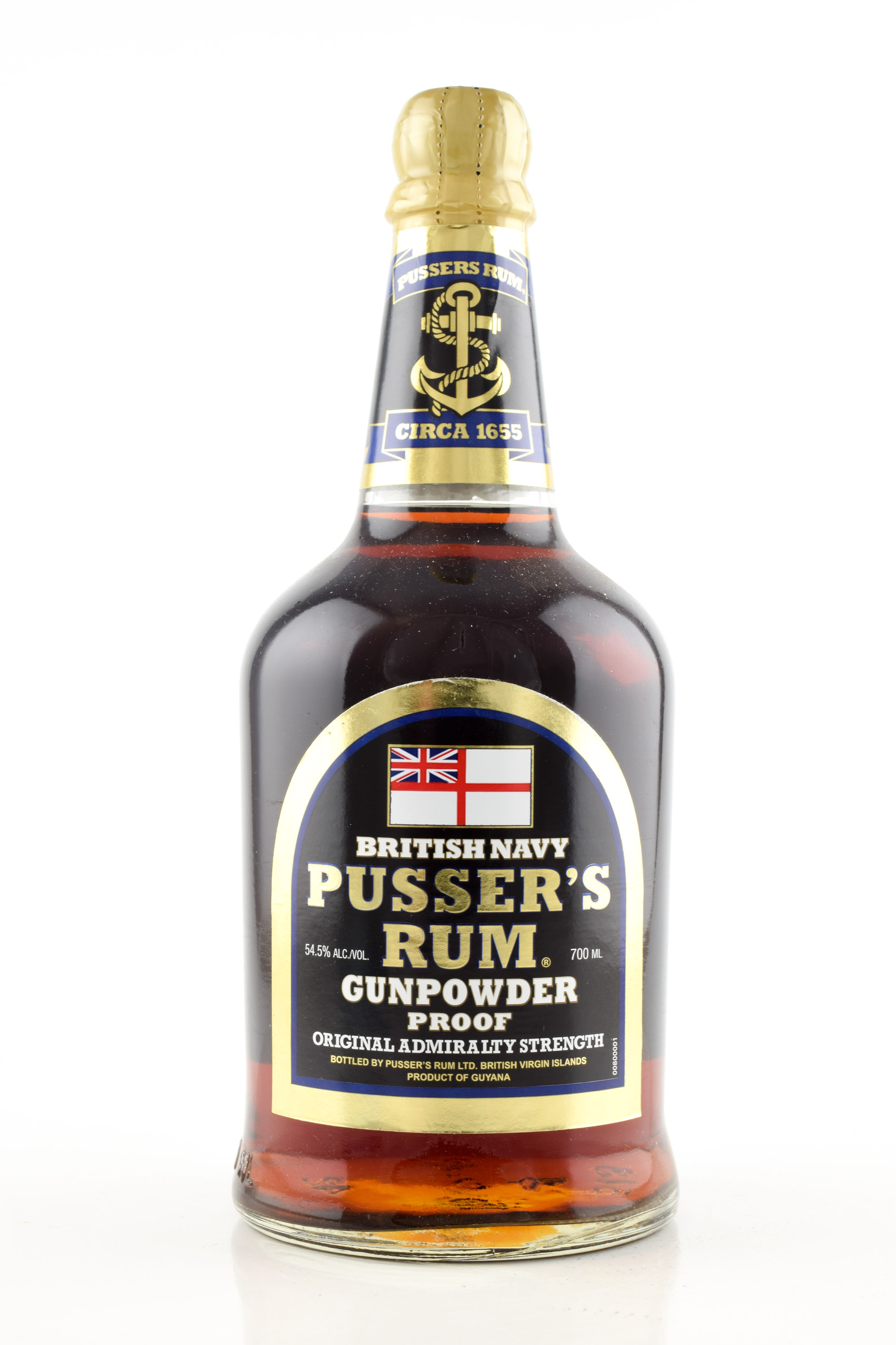 Pusser's British Navy Gunpowder Proof Black Label 54,5%vol. 0,7l Pusser's British Navy Gunpowder Proof Black Label 54,5%vol. 0,7l