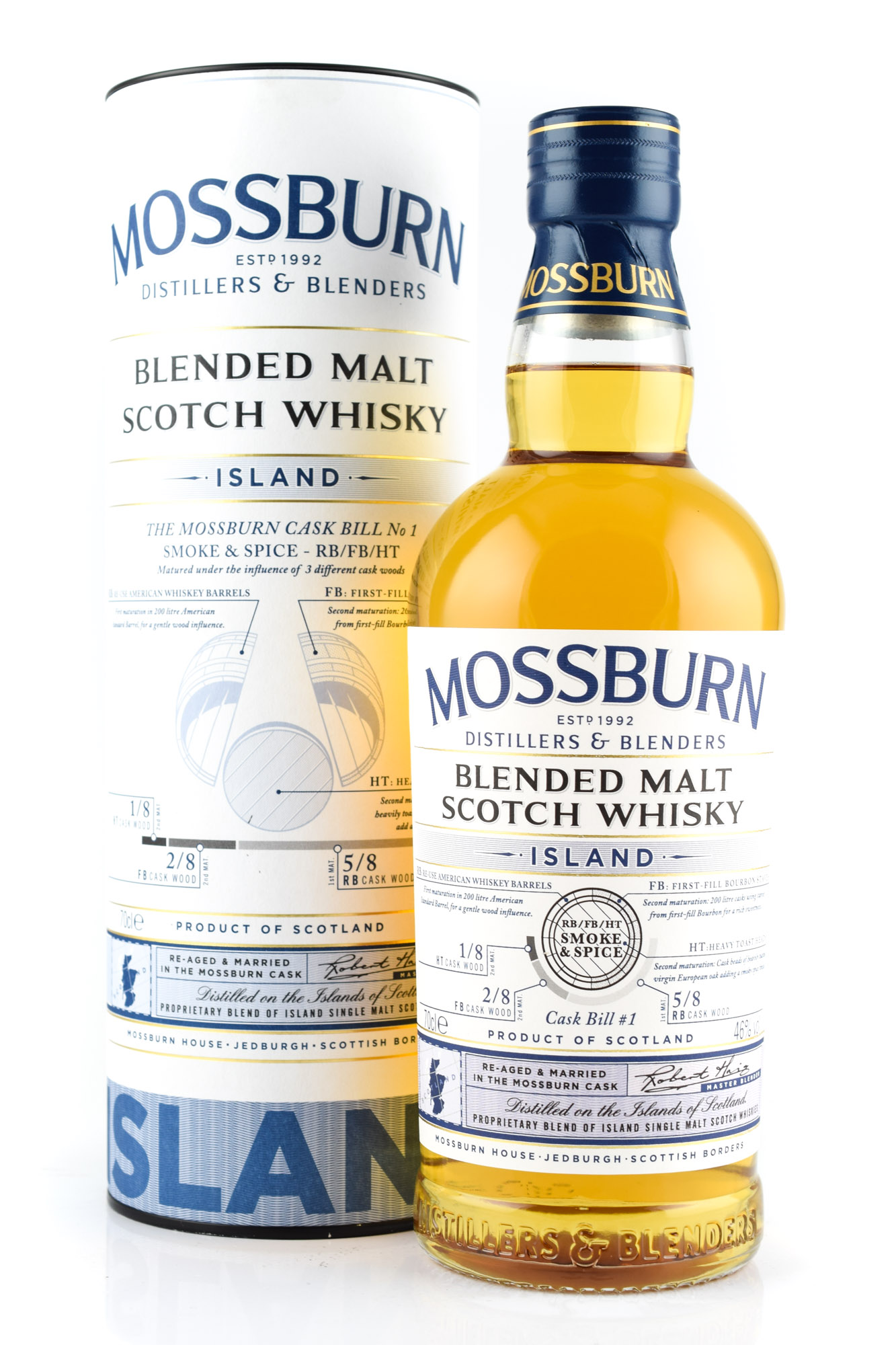 Mossburn Island Cask Bill #1 Smoke & Spice 46%vol. 0,7l