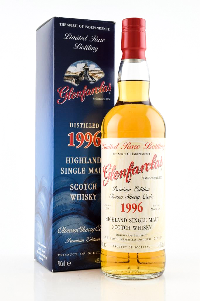 *Glenfarclas 1996/2017 Oloroso Sherry Casks 46%vol. 0,7l - ohne Geschenkpackung, Etikett beschädigt