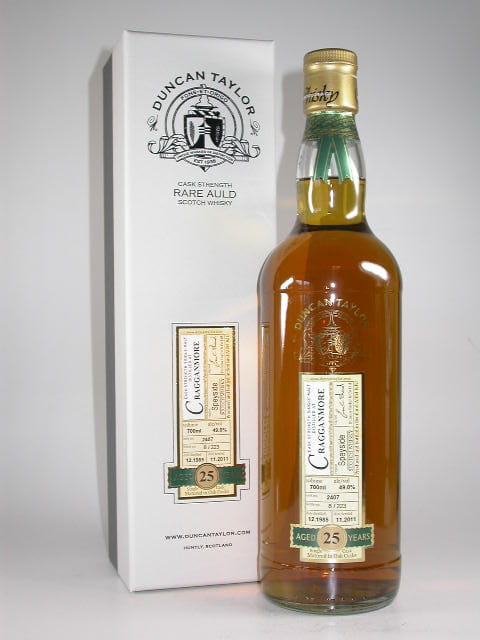 Cragganmore 25 Jahre 1985/2011 Rare Auld Duncan Taylor 49%vol. 0,7l