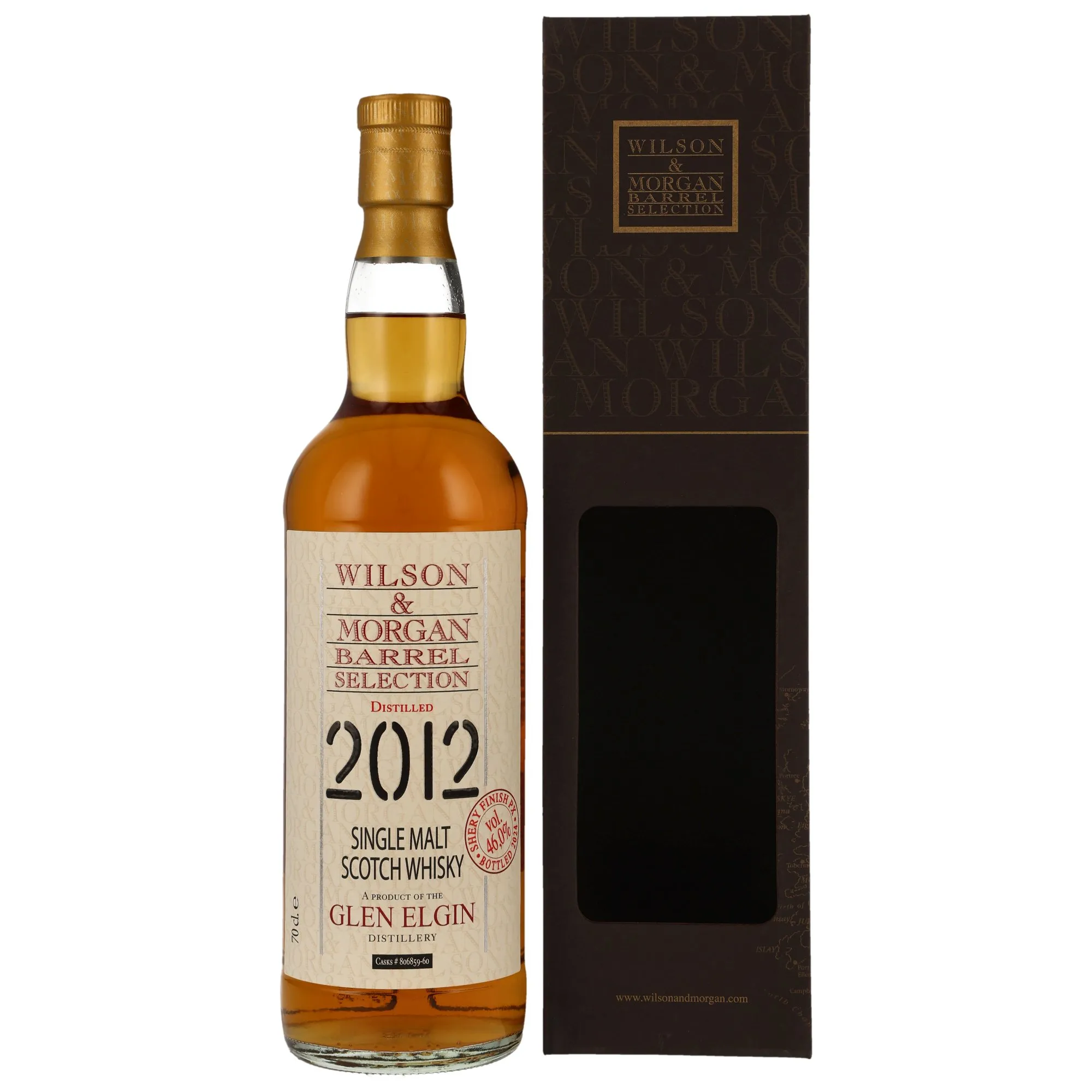 Glen Elgin 2012/2024 - 1st Fill PX Sherry Finish #806859-60 - Wilson & Morgan