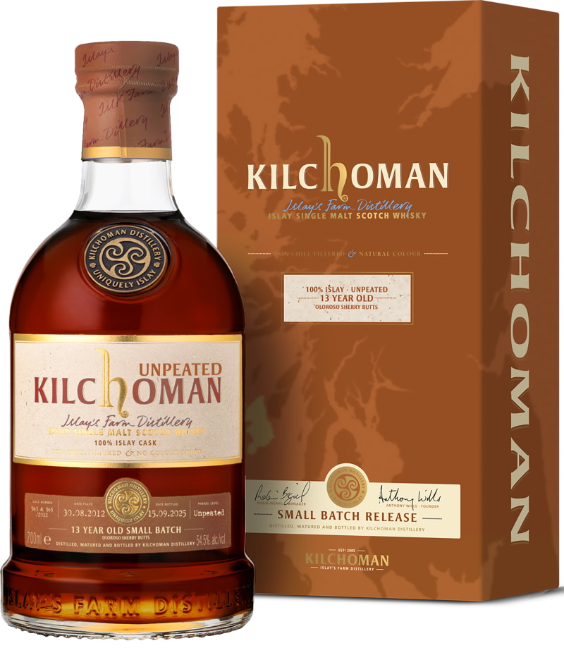 Kilchoman Unpeated Oloroso Sherry Butts 13 Year Old, Oloroso Sherry Butts Cask, Cask #563 & 565, Small Batch, 2025, 54.5%