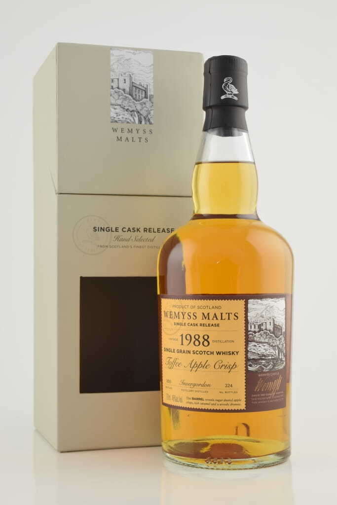"Toffee Apple Crisp" 1988/2015 Single Barrel Invergordon Wemyss Malts 46% vol. 0,7l "Toffee Apple Crisp" 1988/2015 Single Barrel Invergordon Wemyss Malts 46% vol. 0,7l