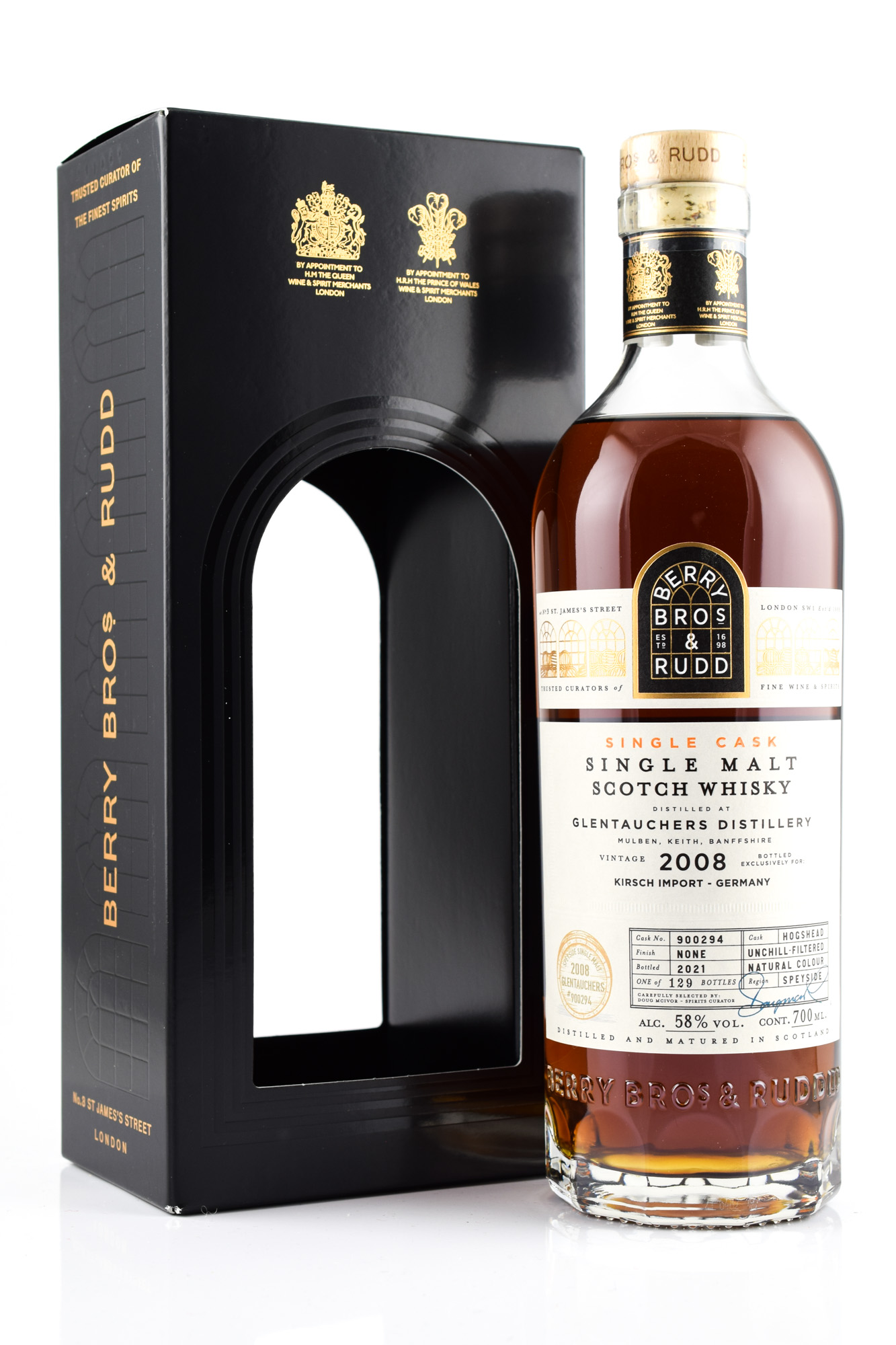 Glentauchers 13 Jahre 2008/2021 Hogshead #900294 Berry Bros. & Rudd 58%vol. 0,7l