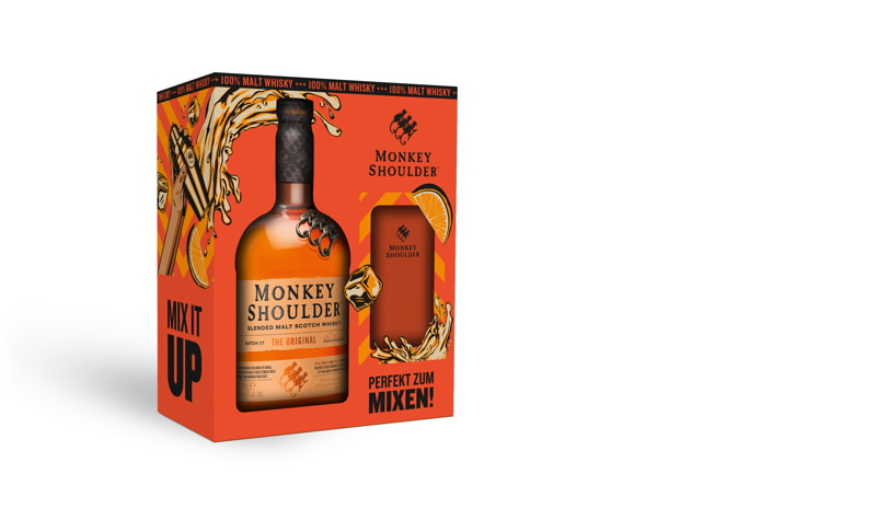 Monkey Shoulder mit Glas