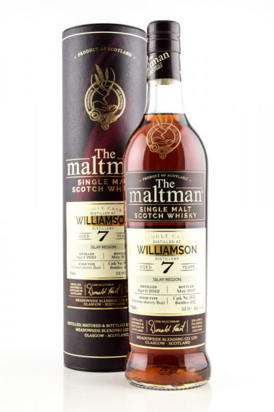 Williamson 7 Jahre 2012/2019 Oloroso Sherry Butt #1631 The Maltman 53,9%vol. 0,7l