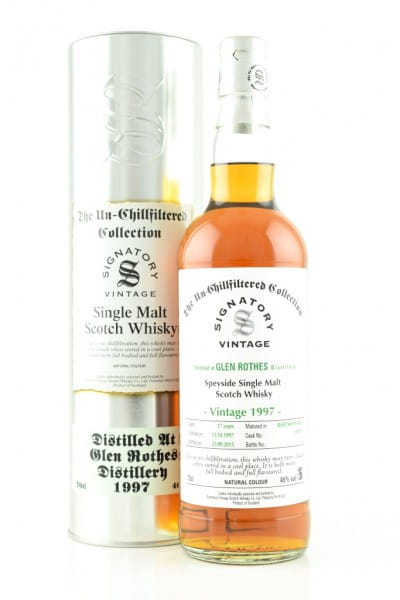Glenrothes 17 Jahre 1997/2015 Refill Sherry Butt #15970 Un-Chillfiltered Signatory 46%vol. 0,7l