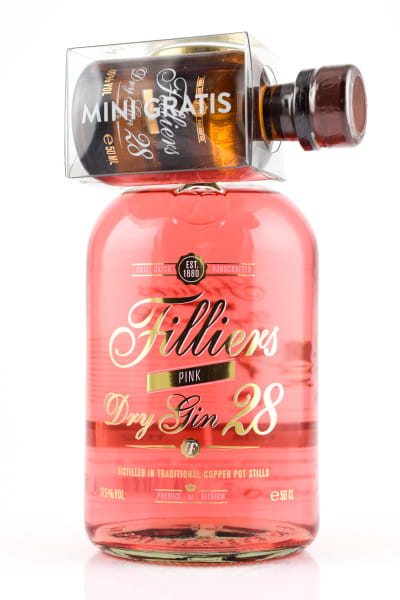 Filliers Pink Dry Gin 28 37,5%vol. 0,5l inkl. Miniatur