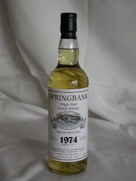 Springbank 1974/2003 Private Bottling Cask No. 1777 46%vol. 0,7l