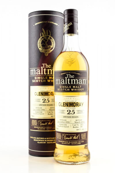 Glen Moray 25 Jahre 1993/2019 Bourbon Barrel #3874 The Maltman 48,7%vol. 0,7l